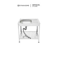 ราคา Dyna Home ซิ้งค์ล้างจาน อ่างล้างจานสแตนเลส แบบที่ 9 แบบขาตั้ง 1 หลุม รุ่น DH-7545-T สี (10473814)