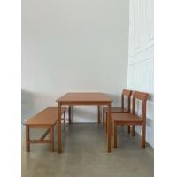 ราคา SSF โต๊ะอาหาร 4 ที่นั่งพร้อมเก้าอี้ 4 ตัว สีธรรมชาติ สีธรรมชาติ (10475651)