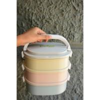 ราคา Deimeco ปิ่นโตเบนโตะ diy by deim Lunch Box Food ปิ่นโตเข้าเวฟได้ ปิ่นโตเก็บความร้อน ปิ่นโตสแตนแลส ปิ่นโต ปิ่นโตรักษ์โลก 3ชั้น สีรุ้ง ปิ่นโตเบนโตะ (10447101)