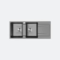 ราคา EVE ซิงค์แกรนิต ซิงค์ล้างจาน 2 หลุม KNOX 1160/500 GREY เทา (10440616)