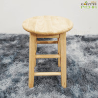 ราคา Baanmainicha เก้าอี้กลม ไม้ยางพารา มี 3 ขนาด สูง 18 นิ้ว (47 ซม.) (10463884)