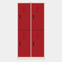 ราคา ICONIC ตู้ล็อคเกอร์ 4 ประตู รุ่น MLK-H4 สีแดง W91.4 x D45.7 x H183 cm (10459762)