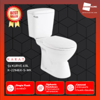 ราคา GRANDHOMEMART ชักโครก 2 ชิ้น KARAT KURVE K-22946X-S-WK สีขาว สีขาว 70.4 X 37.7 x 78.3 cm. KARAT (10489316)