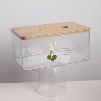 ราคา Cozybrown กล่องใส่กระดาษทิชชู่ใส TP0021 13x21.5x9.5 cm. ลายดอกไม้ (10472164)