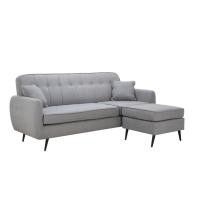 ราคา Index Living Mall FURINBOX โซฟาผ้า L-SHAPE รุ่นดาฟเน่ สีเทา (10489473)