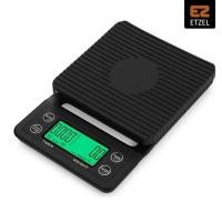 ราคา ETZEL เครื่องชั่งกาแฟ Coffee Scale เครื่องชั่งดิจิตอล เครื่องชั่งโลหะมีค่า เครื่องชั่งอาหาร เครื่องชั่งดิจิตอล สีดำ (10481683)