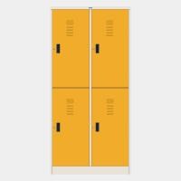 ราคา ICONIC ตู้ล็อคเกอร์ 4 ประตู รุ่น MLK-H4 สีเหลือง W91.4 x D45.7 x H183 cm (10459760)