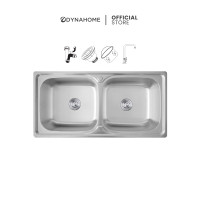 ราคา Dyna Home ซิ้งค์ล้างจาน รุ่น DH-8050-A สี แบบฝัง 2 หลุม รุ่น DH-8050-A (10473785)