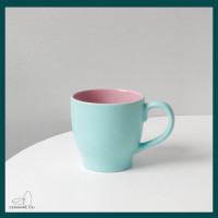 ราคา Ceramine.cei แก้วมัคเซรามิค PTMUG-0002 แก้วมัคจัมโบ้ มินิมอล สี ฟ้าชมพู (10481571)