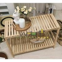 ราคา wattanafur ชั้นเอนกประสงค์2ชั้น S04 ขนาด ก.64 ซม.* ลึก 27ซม. * ส.50ซม. (ระหว่างชั้นสินค้าห่าง 36 ซม.) ธรรมชาติ (10501875)