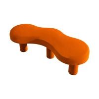 ราคา Home Studio เก้าอี้โซฟาห้องรับแขก Designed Velvet Bench ส้ม (10510347)