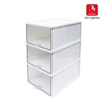 ราคา weareofficial กล่องรองเท้าสนีกเกอร์แบบลิ้นชัก 1404574 46 x 33 x 59 boxbox TT สีขาวลิ้นชักใส (10523563)