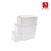 ราคา weareofficial กล่องรองเท้าพลาสติกแบบลิ้นชัก 1404576 S สีขาวลิ้นชักขาว 46 x 33 x 59 boxbox (10523617)