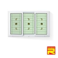 ราคา บานเลื่อนระฆังทอง หน้าต่างบานเลื่อนUPVCสีขาวมีเหล็กดัดกระจก 2 ชั้น สีขาว 180*110(3) (10503922)