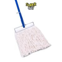 ราคา SUPERCATTHAILAND l SUPERCAT ไม้ม็อบถูพื้นหัวเหล็กหนีบ ไม้ถูพื้น ด้ามเหล็กกันสนิม ผ้าม็อบ สีขาว ขนาด 12 นิ้ว 320 กรัม 100 x 30 x 12 SUPERCAT สี (10522795)