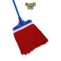 ราคา SUPERCATTHAILAND l SUPERCAT ไม้ม็อบถูพื้นหัวคลิปล็อค ขนาด 12 นิ้ว 320 กรัม ไม้ถูพื้น ด้ามเหล็กกันสนิม ผ้าม็อบ (สีแดง) 100 x 30 x 12 SUPERCAT สี (10522732)