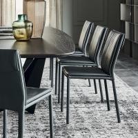 ราคา laa_loft_design เก้าอี้ทานข้าว Leather วัสดุขา metal หนังแท้ nappa สีดำ (10521623)