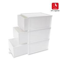 ราคา weareofficial กล่องรองเท้าสนีกเกอร์แบบลิ้นชัก 1404574 S สีขาวลิ้นชักขาว 46 x 33 x 59 boxbox (10523562)