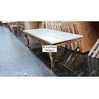 ราคา JK Modern โต๊ะกลางโซฟา ขาสีทองท๊อปหินขาว (10535720)