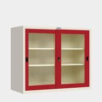ราคา ICONIC ตู้โชว์บานเปิดกระจกทรงเตี้ย รุ่น MSLG-4 สีแดง W 121.8 D40.6 H87.3 CM. (10518467)