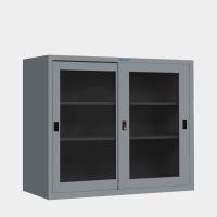 ราคา ICONIC ตู้โชว์บานเปิดกระจกทรงเตี้ย รุ่น MSLG-4 สีเทาราชการ W 121.8 D40.6 H87.3 CM. (10518474)