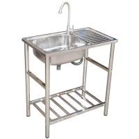 ราคา Thaihardware อ่างล้างจานสแตนเลส 1 หลุม ขนาด 75 x 45 x 82 cm. รุ่น SIS-672 (พร้อมขา+ก๊อก+ชุดสะดือ+ท่อน้ำทิ้ง) 75 x 45 x 82 cm. แบบ 1 หลุม สแตนเลส (10540381)