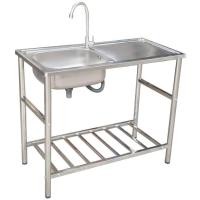 ราคา Thaihardware อ่างล้างจานสแตนเลส 1 หลุม ขนาด 100 x 50 x 82 cm. รุ่น SIS-674 (พร้อมขา+ก๊อก+ชุดสะดือ+ท่อน้ำทิ้ง) สแตนเลส 100 x 50 x 82 cm. แบบ 1 หลุม (10540382)