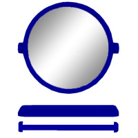 ราคา C_HOME กระจกห้องน้ำพลาสติก 2 น้ำเงิน 52 x 45.3 cm. แบบชุด (10562405)