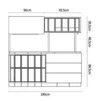 ราคา kyotohaus เคาเตอร์ครัวมินิมอล ตู้กับข้าวสไตล์ญี่ปุ่น ไม้โอ้ค (ไทย) คล้าย 80-90% (10559296)