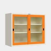 ราคา ICONIC ตู้โชว์บานเปิดกระจกทรงเตี้ย รุ่น MSLG-4 สีส้ม W 121.8 D40.6 H87.3 CM. (10518470)