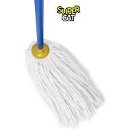 ราคา SUPERCATTHAILAND l SUPERCAT ไม้ม็อบจุก ไม้ม็อบถูพื้น ด้ามเหล็กกันสนิม ไม้ถูพื้น ขนาด 14 นิ้ว 350 กรัม ผ้าม็อบ (สีขาว) สี 70 x 30 x 12 SUPERCAT (10522718)