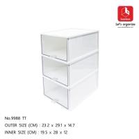 ราคา weareofficial กล่องรองเท้าพลาสติกแบบลิ้นชัก 1404576 46 x 33 x 59 boxbox TT สีขาวลิ้นชักใส (10523616)