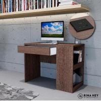 ราคา Rina Hey โต๊ะทำงานพร้อมที่ชาร์จUSB+ปลั๊กไฟ - VOX-PLUS/100 วอลนัทเข้ม (10533895)