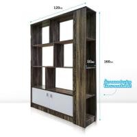 ราคา HOT DEAL ชั้นวางของ ฉากกั้นห้อง (ลูกค้าประกอบเอง) ขนาด 120×30×160cm. สีโอ๊ค2หน้า (10601104)