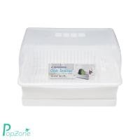 ราคา POPZONE ชั้นวางจานพลาสติกมีฝาครอบ (MICRON5555) แข็งแรงทนทาน ดูแลรักษาง่าย ขาว (10532891)