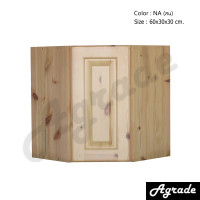 ราคา AGRADE ตู้แขวนเข้ามุม 6 เหลี่ยม6030 ไม้สนแท้ 100% 6030 NA (ธรรมชาติไม้สน) กว้าง 75 x สูง 40 x ลึก 60 cm (10582797)