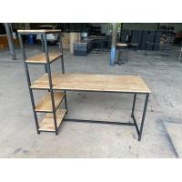 ราคา TD โต๊ะทำงานพร้อมชั้นวางของ4ชั้น 150x60x120cm. สีโครงเหล็กดำ (10560031)