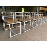ราคา TD โต๊ะทำงานพร้อมชั้นวางของ4ชั้น สีโครงเหล็กขาว 150x60x120cm. (10560033)