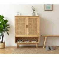 ราคา Kyotohaus ตู้เก็บรองเท้า บานแต่งหวาย ไม้สัก (ไทย) คล้าย 80-90% 88x38x114 cm (10558210)