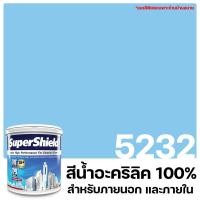ราคา TOA สีภายนอก+ภายใน สีฟ้า 1L 1 ลิตร 5232 (10566331)