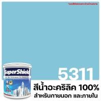 ราคา TOA สีภายนอก+ภายใน สีฟ้า 1L 1 ลิตร 5311 (10566323)