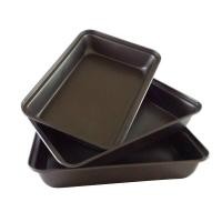 ราคา New Morning ถาดอบ Nonstick 20x30 ซม แพ็ค 3 ชิ้น Black (10606254)