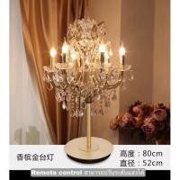 ราคา โคมไฟ ตั้งพื้น โคมไฟตั้งโต๊ะ โคมไฟหัวเตียง floor lamp table lamp คริสตัล หรูหรา สวยงาม ตกแต่งบ้าน 05.Remote+ปรับแสงได้ (10586056)