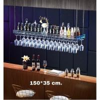 ราคา CT088D033 MIRIKITEKI #บาร์แขวนแก้วไวน์ บาร์แขวนแก้ว สไตล์ Modern Luxury ชั้นแขวนแก้วไวน์หรู #บาร์แขวนแก้วไวน์ 15AthensBlack 150*35 (10597170)