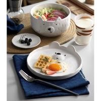 ราคา LassieDecor จาน ชาม เซตน้องหมีขาว ในเซตมี 7ชิ้น จาน ชาม เซรามิค จาน4.5นิ้ว (10602475)