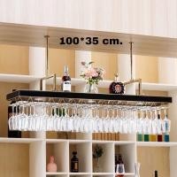 ราคา CT092D037 MIRIKITEKI #บาร์แขวนแก้วไวน์ บาร์แขวนแก้ว สไตล์ Modern Luxury ชั้นแขวนแก้วไวน์หรู #บาร์แขวนแก้วไวน์ 02.100*35 cm. (10597148)