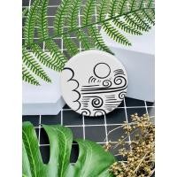 ราคา Mattii แผ่นหินรองแก้วมินิมอล เส้นผ่าศูนย์กลาง 10 cm. กลม ลมพัด (10610999)