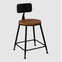 ราคา laa_loft_design โต๊ะไม้สนขาเหล็ก / เก้าอี้ไม้ขาเหล็ก เก้าอี้ W43*D43*H74 cm (10662113)