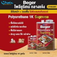 ราคา Beger Polyurethane 1K Supreme Outdoor 3 ลิตร ที่สุดของ โพลียูรีเทน ท้าแดด ท้าฝน ด้วยสูตรเฉพาะที่สามารถทาไม้กลางแจ้ง Beger PG-9900 สีใสเงา (10628301)