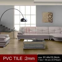 ราคา KACEE กระเบื้องยาง กระเบื้องยางลายไม้ พื้น พื้นลายไม้ รุ่น ART TILE หนา 2 มม. สำหรับปูพื้นห้อง สีเทา รหัส KAT085 91.44 x 15.24 ซม. ลายไม้ สีเทา (10638983)
